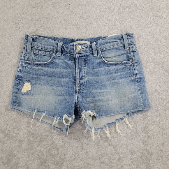 Vince Denim Distressed Cutoff Shorts 15.5 Waist Womens Casual Summer  JCT - Picture 1 of 8